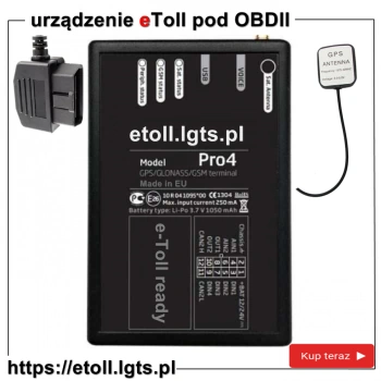 Polish eToll OBU ZSL device for self-assembly in the OBDII diagnostic socket
